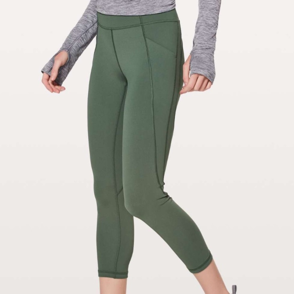 Lululemon Time to Sweat Crop 23” Leggings | Dark Forest | Women’s 6